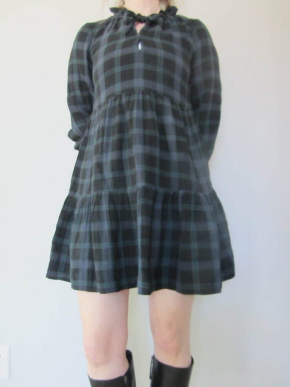 Madewell Cotton Plaid Dress - XS NWT